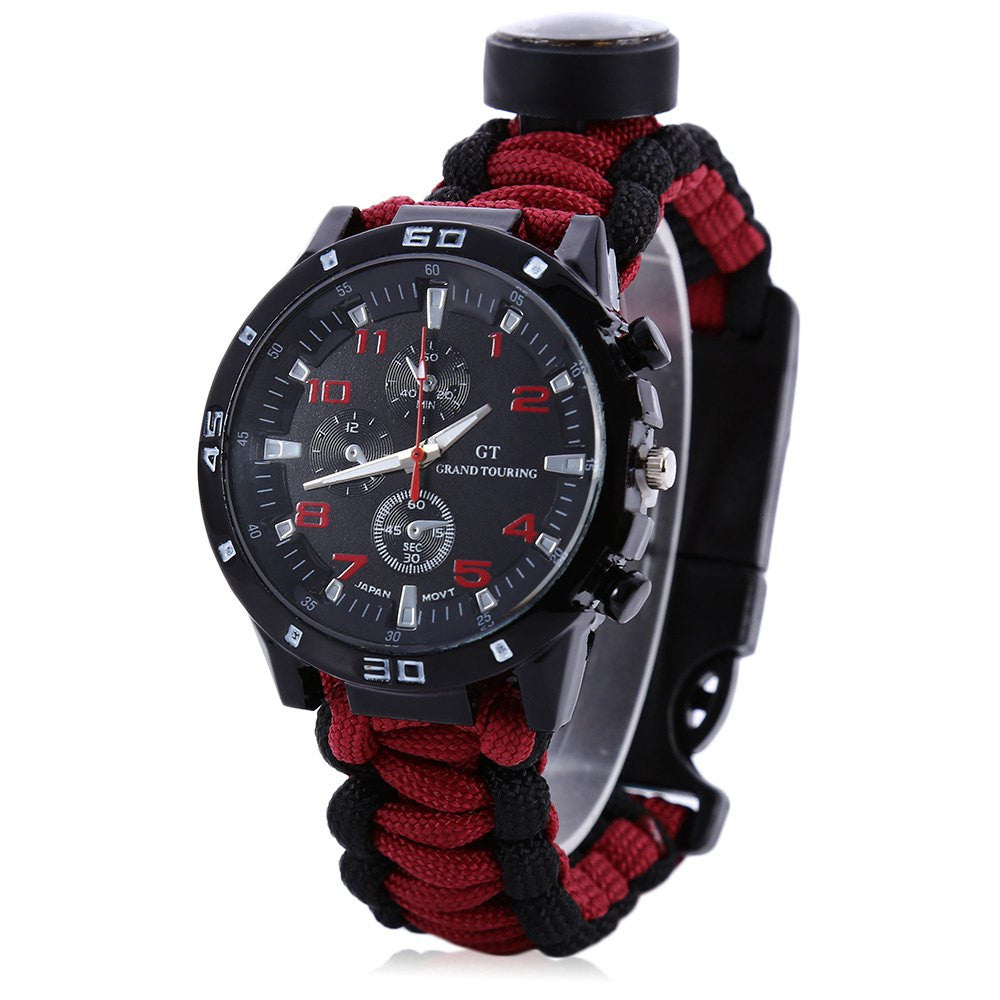 Multifunction Survival Paracord Bracelet Watch