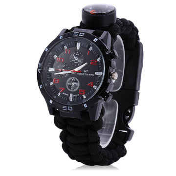 Multifunction Survival Paracord Bracelet Watch