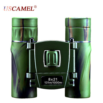 USCAMEL 8x21 Compact Zoom Folding Binoculars Long Range